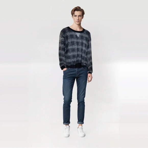 Betabrand Other - Betabrand Mens Plaid  Wool Blend Academia Crewneck Size XL A019